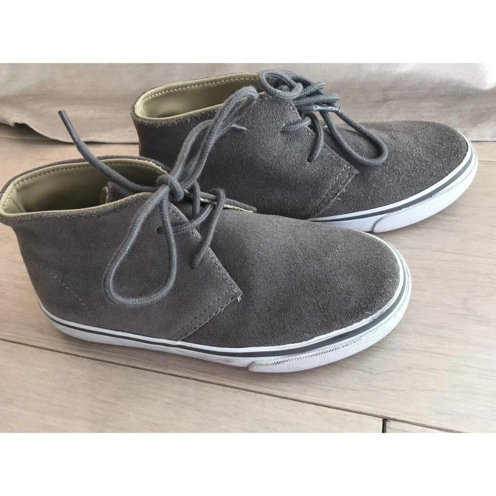 Janie and Jack boys toddlers boots shoes sneakers gray suede leather 11